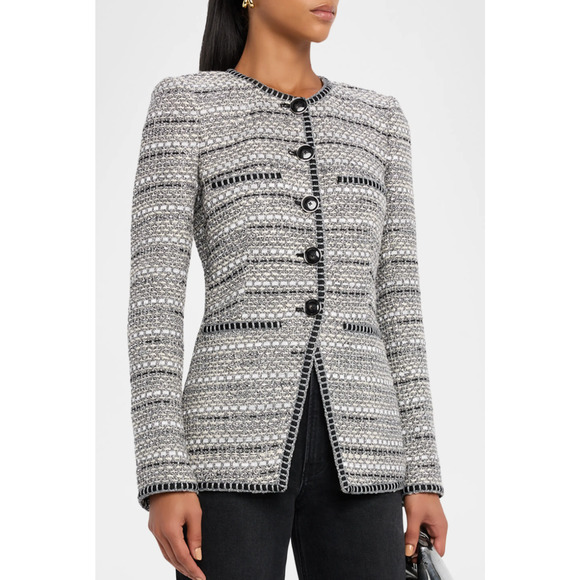 Veronica Beard Alessia Tailored Tweed Jacket 10 - Picture 4 of 12